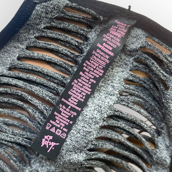 Betsey Johnson Heather Gray Performance Sports Bra XL - Picture 6 of 8